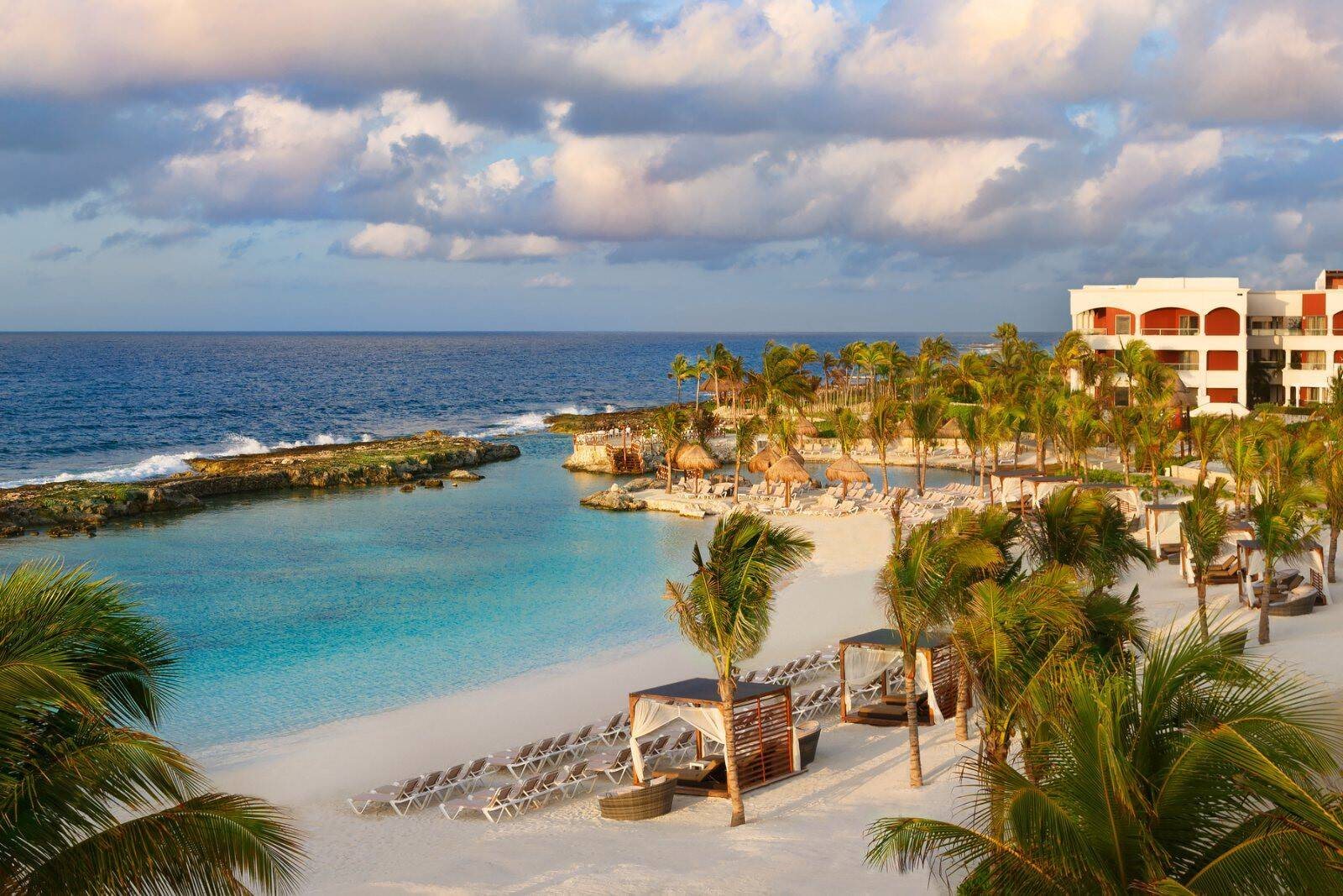 Hard Rock Riviera Maya beach with turquoise water